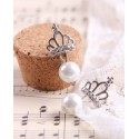 Boucles crown and pearl silver