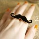 Bague anneau double Moustache