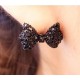 Boucles Bowknot noires