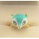 Bague cute fox verte