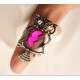 Bague owl cristal rose