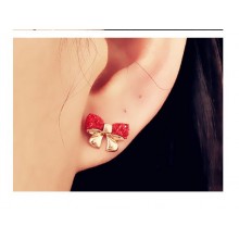 Boucles d'oreilles Cutie Red Bows
