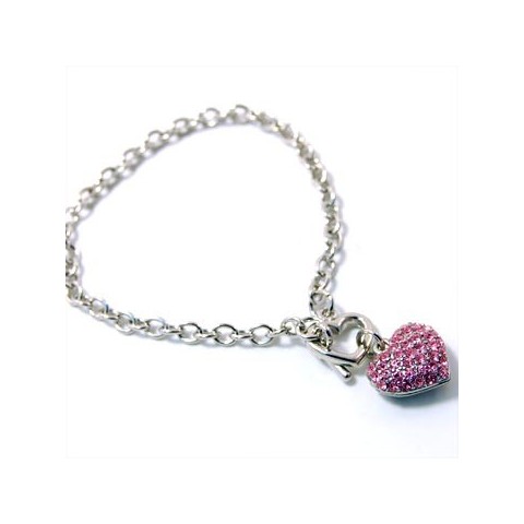 Bracelet Pinku Heart Charm