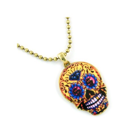 Collier Mexican Sugar Skull