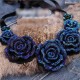 Collier ruban Midnight Flowers